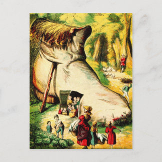 Postal Había una anciana que vivía en un zapato