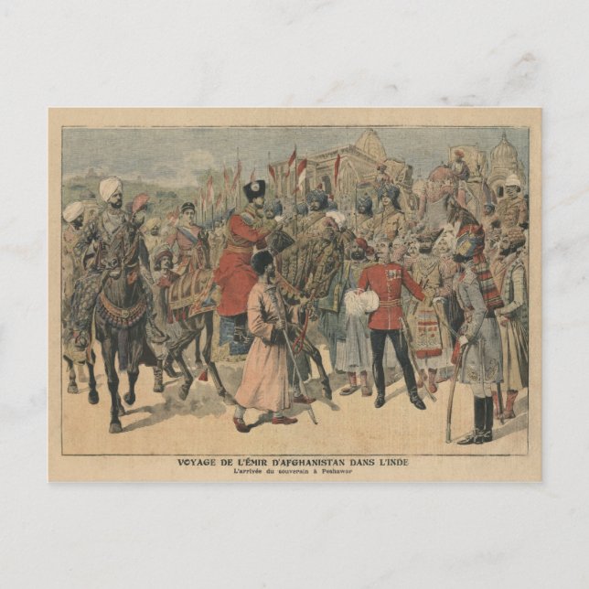 Postal Habibullah Kahn Emir de Afganistán (Anverso)