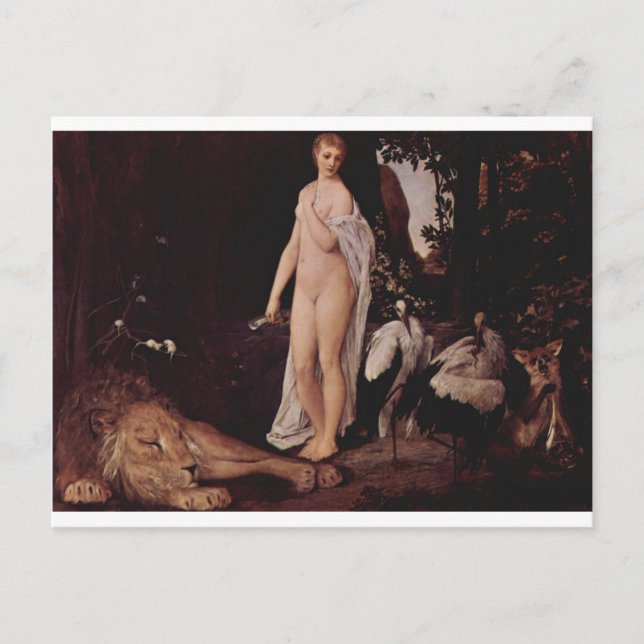 Postal Habilidad por Gustav Klimt (Anverso)