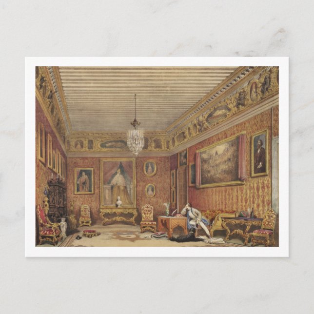 Postal habitación de Byron en el Palazzo Mocenigo, Veneci (Anverso)