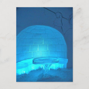 Postal Habitación Igloo en Hotel de Glace, Quebec, Canadá
