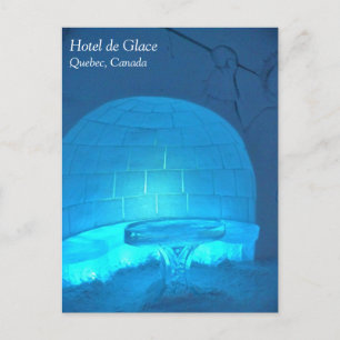Postal Habitación Igloo en Hotel de Glace, Quebec, Canadá