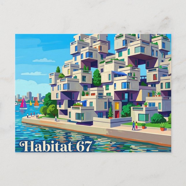 Postal Hábitat 67 Canadá (Anverso)