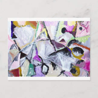Postal Hábitat púrpura de gatos salvajes nativos (pintura