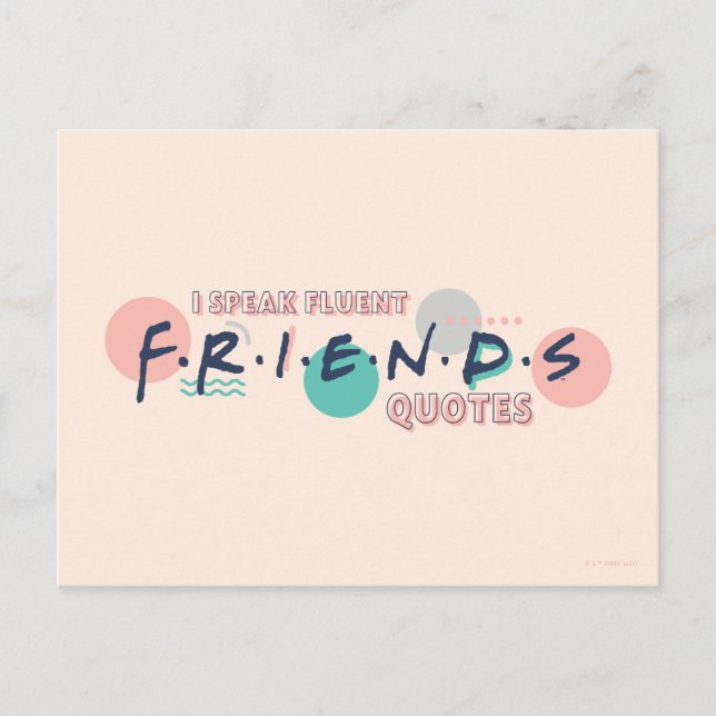 Postal Habla con fluidez citas de FRIENDS™ (Anverso)