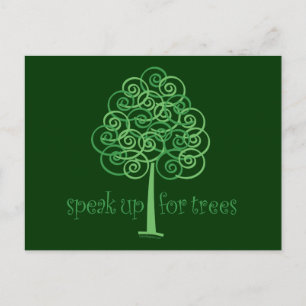 Postal Habla por los árboles - Tree Hugger