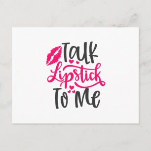Postal Háblame de Labial - Frase de Maquillaje