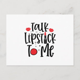 Postal Háblame de Labial - Frase de Maquillaje