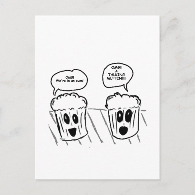 Postal Hablando de Muffin (Anverso)