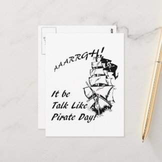 Postal Hablar como un día de piratas