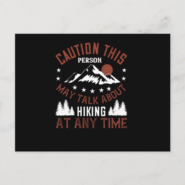 Postal Hablar de senderismo en cualquier momento (Anverso)