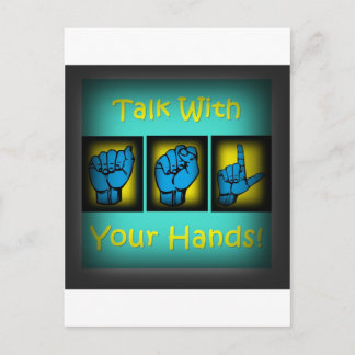 Postal Hable con sus manos (2)