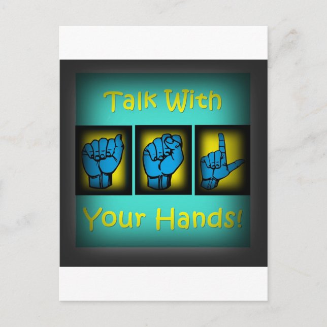 Postal Hable con sus manos (2) (Anverso)