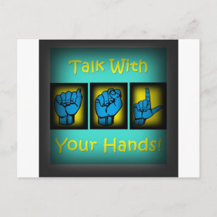 Postal Hable con sus manos (2)