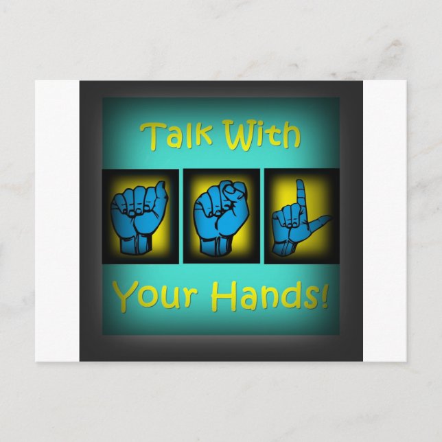 Postal Hable con sus manos (2) (Anverso)