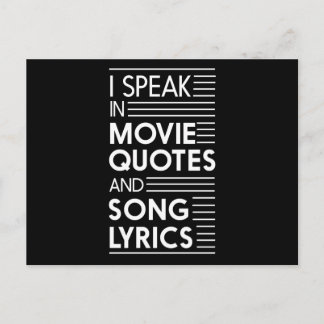 Postal Hablo en citas de películas y letras de canciones