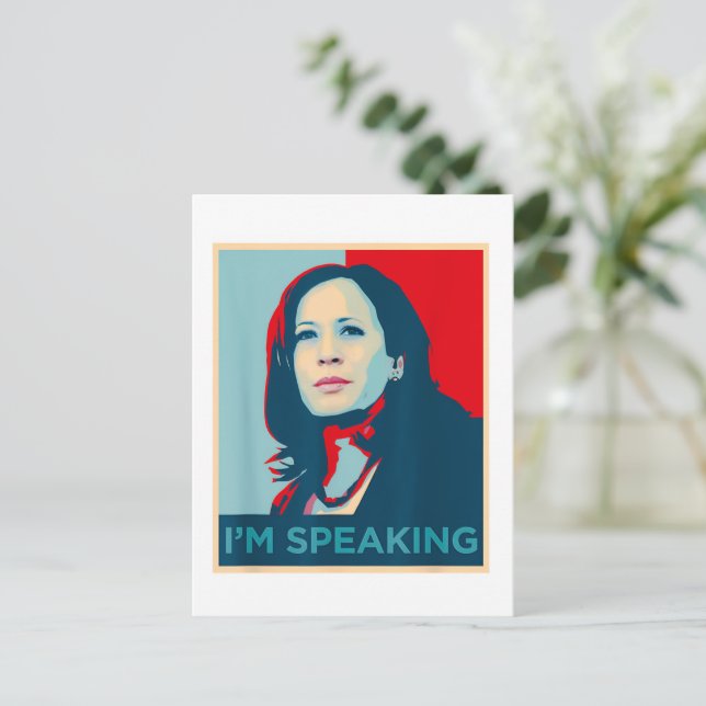 Postal Hablo Kamala Harris (Anverso de pie)