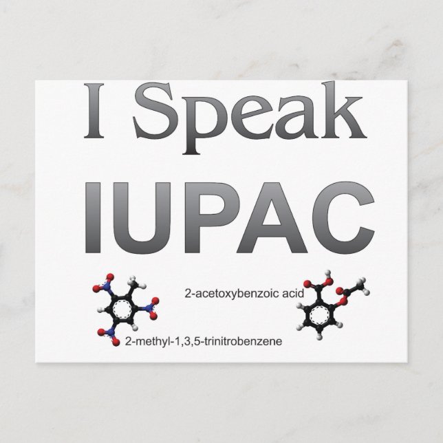 Postal Hablo Nomenclatura de Química de IUPAC (Anverso)