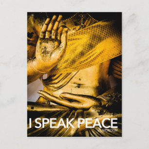 Postal Hablo por la paz: dominar el arte de la paz.