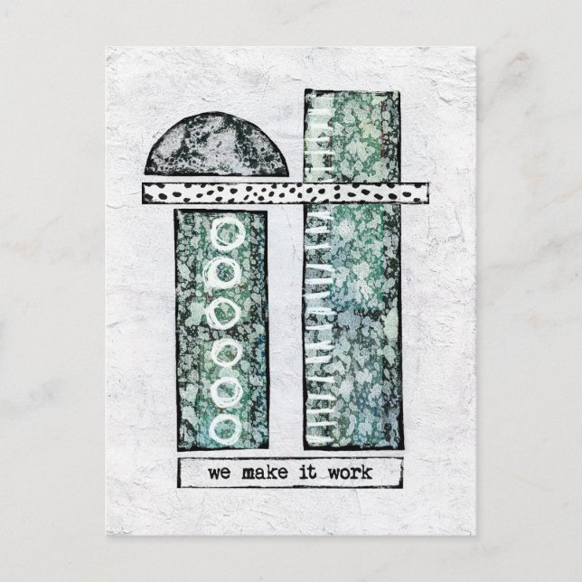Postal Hacemos Que Funcione Postcard - Resumen moderno (Anverso)