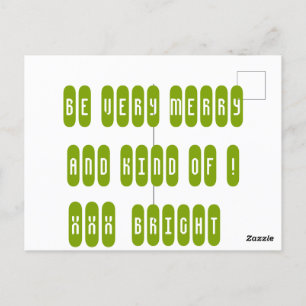 Postal Hacer a los Navidades grandes de nuevo nevado verd