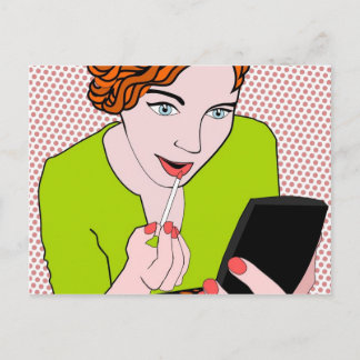 Postal Hacer aplicar brillo de labios
