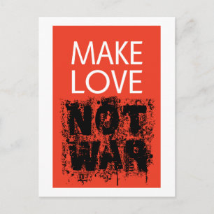 Postal Hacer el amor - No una guerra fea