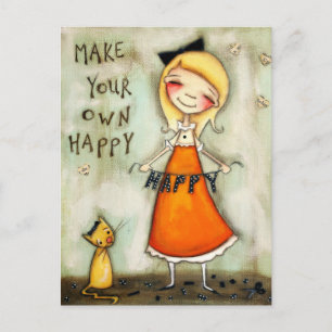 Postal Hacer feliz a tu propia persona - Postcard