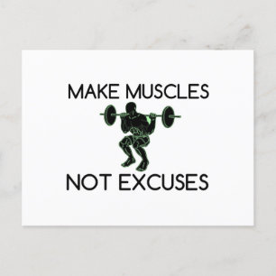 POSTAL HACER MÚSCULOS NO EXCUSAS