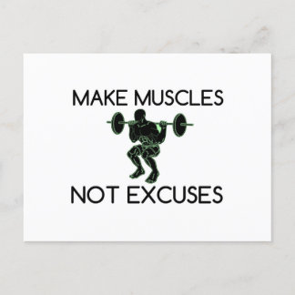 POSTAL HACER MÚSCULOS NO EXCUSAS