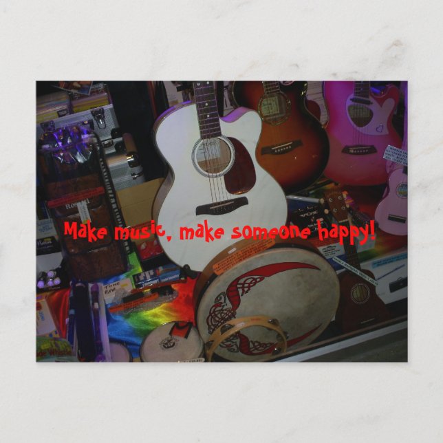 Postal hacer música (Anverso)