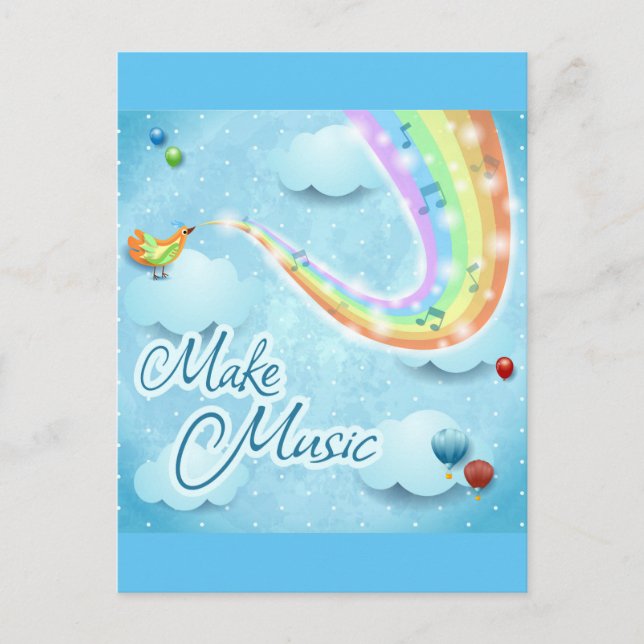 Postal Hacer música (Anverso)