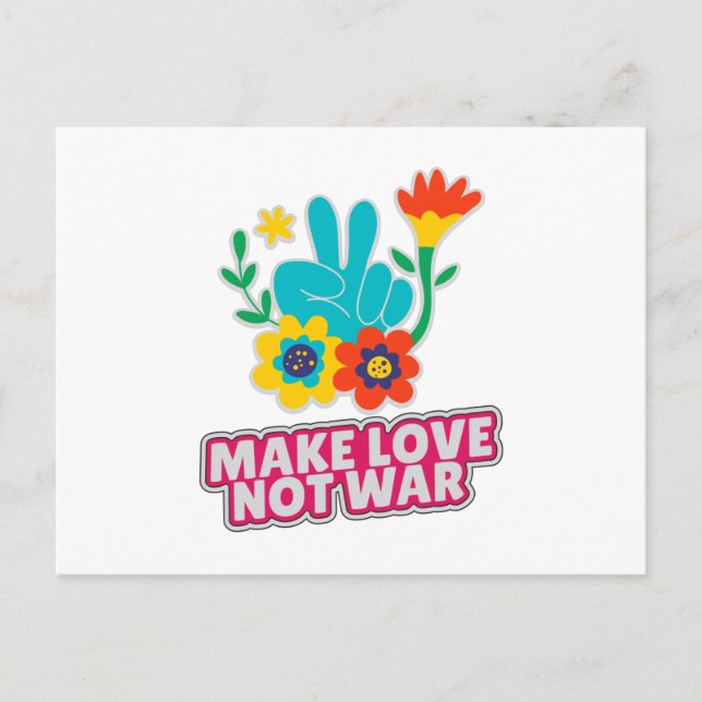 Postal Hacer que el amor no sea la guerra (Anverso)