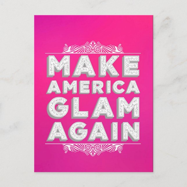 Postal Hacer que Estados Unidos vuelva a brillar de la mo (Anverso)