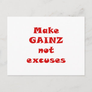 Postal Hacer que Gainz no sea excusa