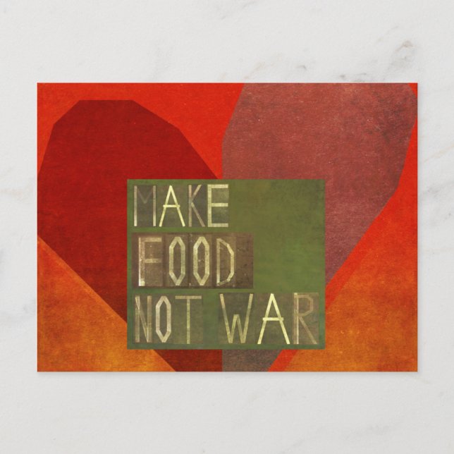 Postal Hacer que la comida no sea guerra (Anverso)