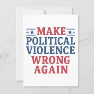Postal Hacer que la violencia política vuelva a equivocar