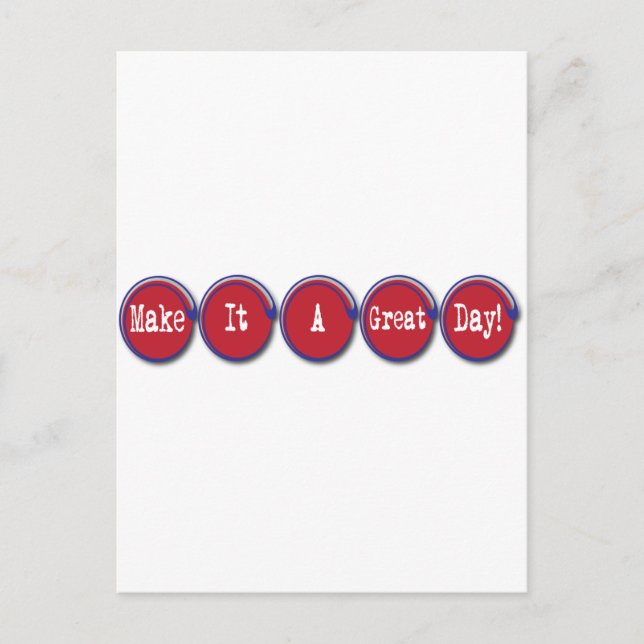 Postal hacer que sea un gran día (Anverso)