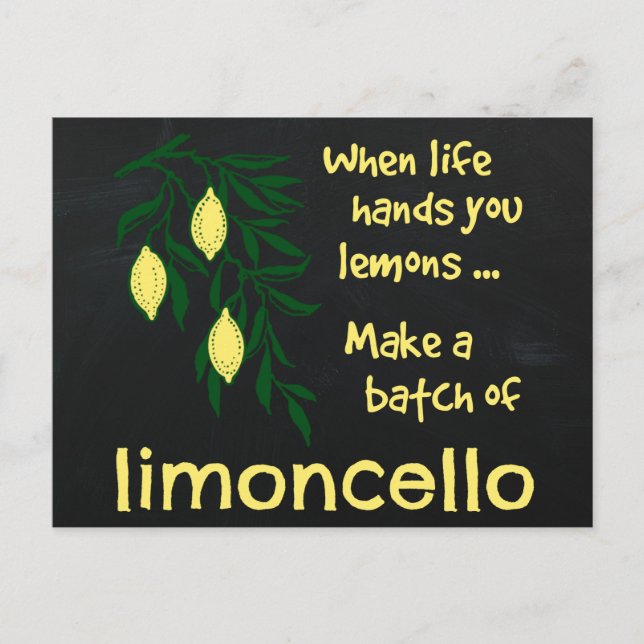 Postal Hacer un lote de licor de limón Limoncello (Anverso)