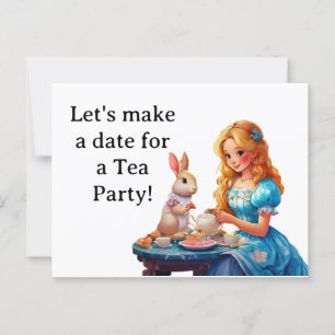 Postal Hacer una fecha para un Fiesta de té