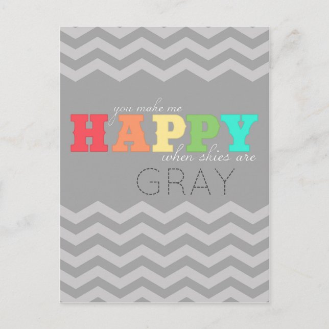 postal "haces mi feliz" (chevron) (Anverso)