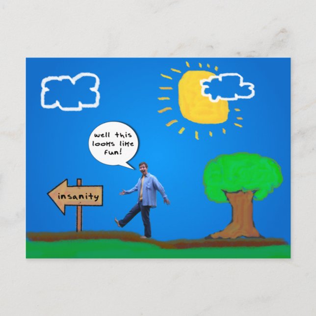 Postal Hacia la demencia (Anverso)