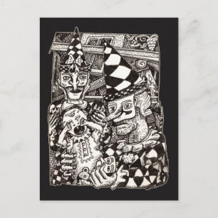 Postal Haciendo del hombre, por Brian Benson