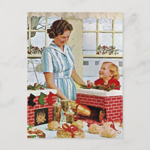 Postal Haciendo galletas de Navidad con mi mamá Foto