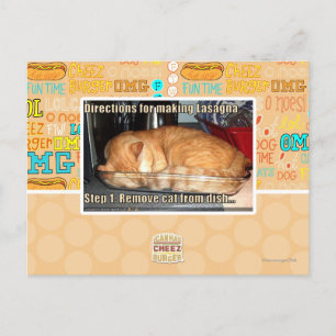 Postal Haciendo lasaña