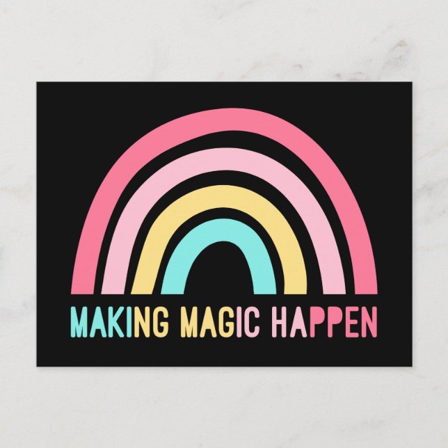 Postal Haciendo que la Magia Suceda (Anverso)