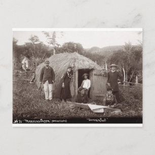 Postal Haciendo Tappa, una tela nativa, c.1875 (foto sepi