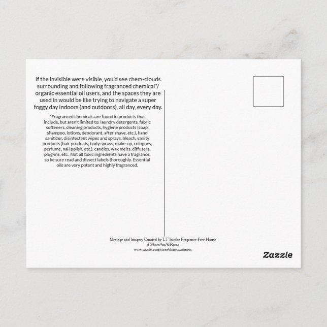 Postal Haciendo Visible Lo Invisible (Reverso)