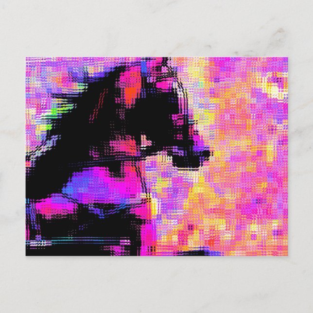 Postal Hackney en Harness Glitch Art (Anverso)
