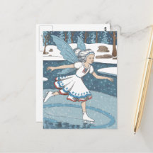 Hada Adorable de Patinaje sobre Hielo Bosque Inver